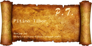Pitino Tibor névjegykártya